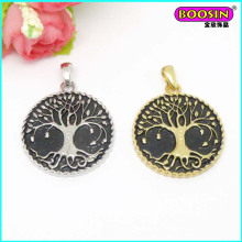 Fashion Custom Gold Plated Tree of Life Metal Charm Jewelry